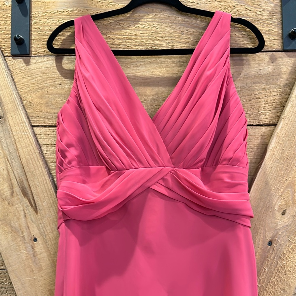 Pink A Line Formal Bridesmaid Prom Cocktail Dress Size 16